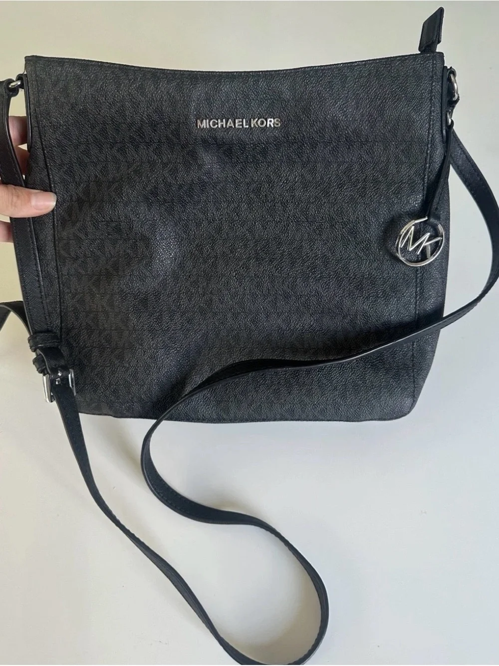 Michael Kors Black MK Logo Crossbody Bag